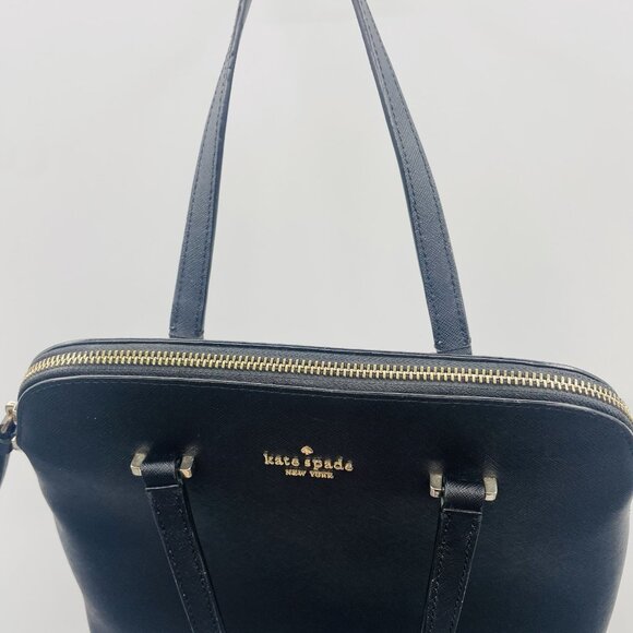 Kate Spade New York Saffiano Leather Top Handle Satchel Purse Zipper Closure - Picture 5 of 12